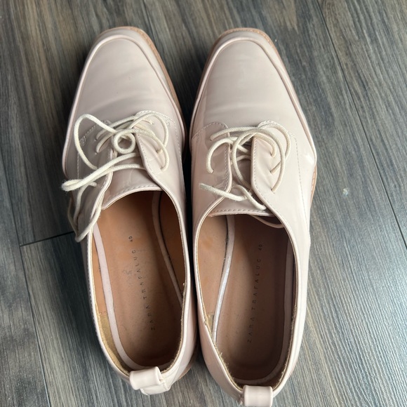 Women Patent laced loafers Zara - Picture 3 of 5